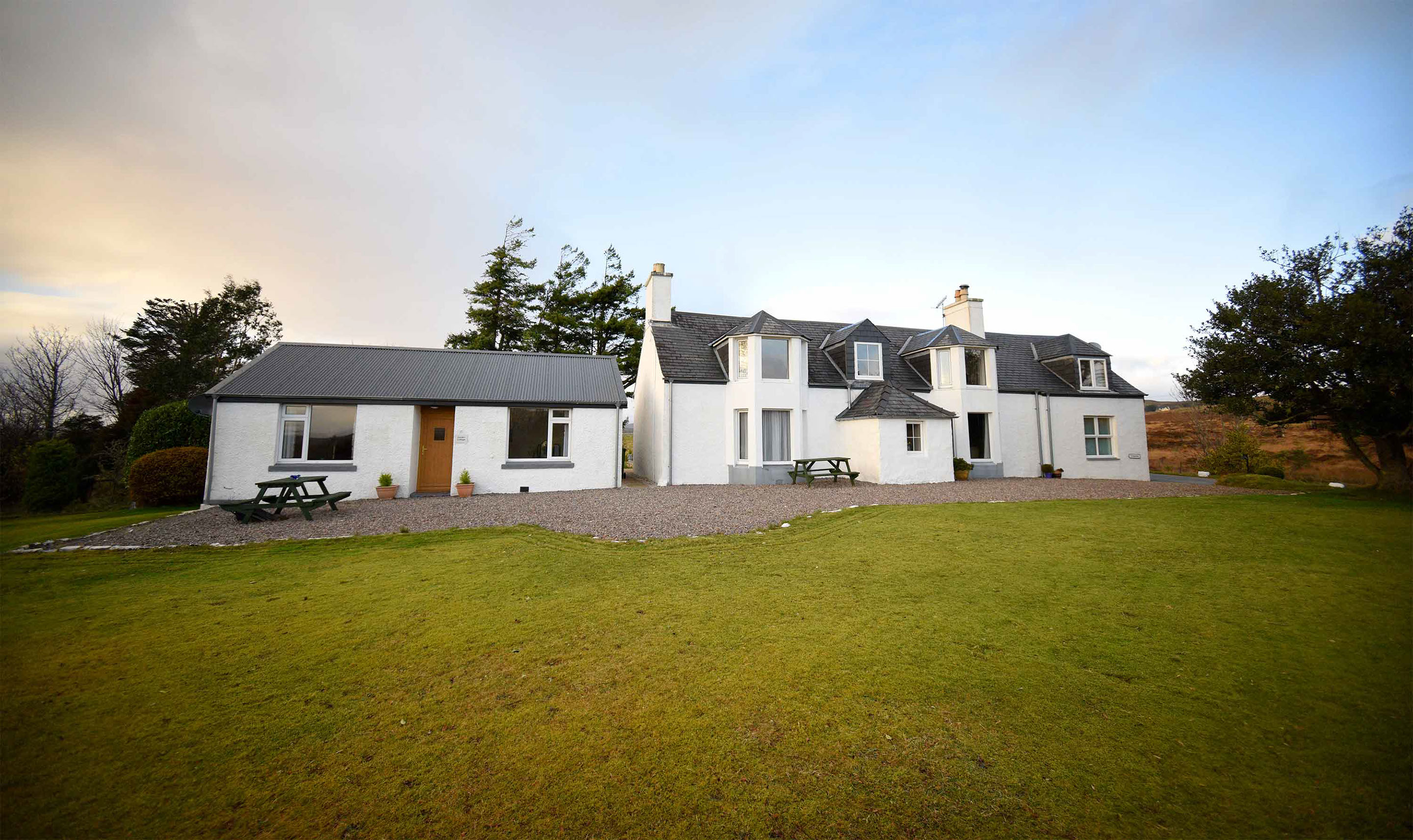 Our self catering accommodation in Portree has private gardens for guest use luxury apartments